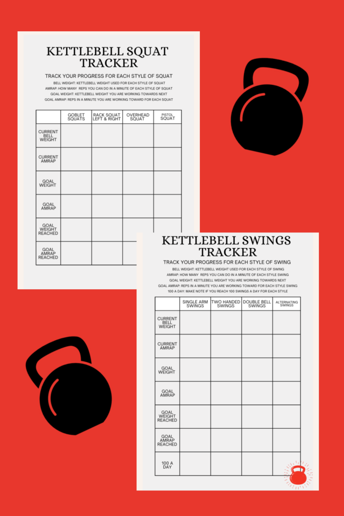 printable kettlebell tracker sheets