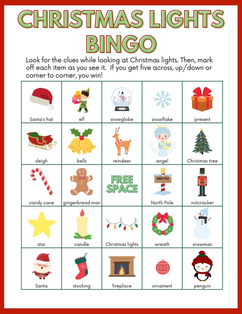 Christmas Lights BINGO | Mom on the Side