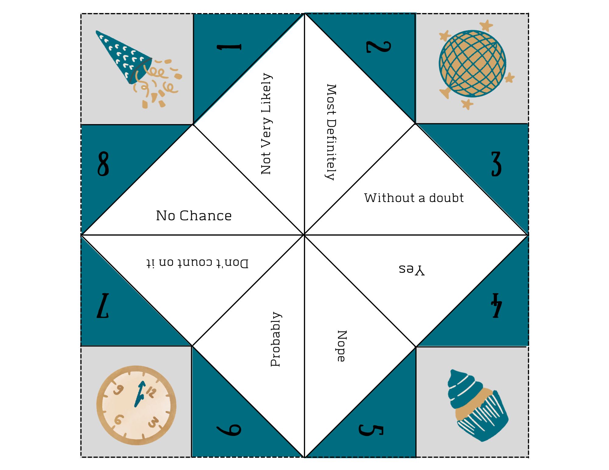 Printable Fortune Teller Cards Printable Fortune Teller Cards