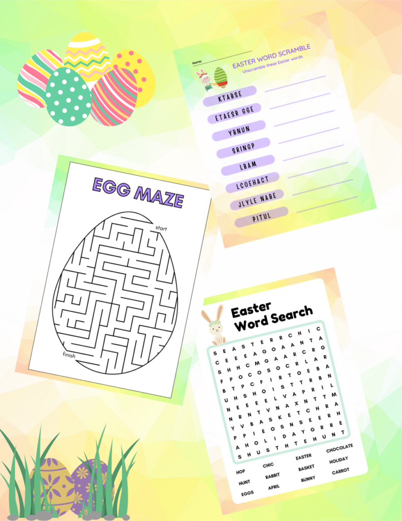 printable easter worksheets 