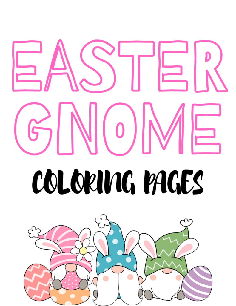 printable easter gnome coloring pages