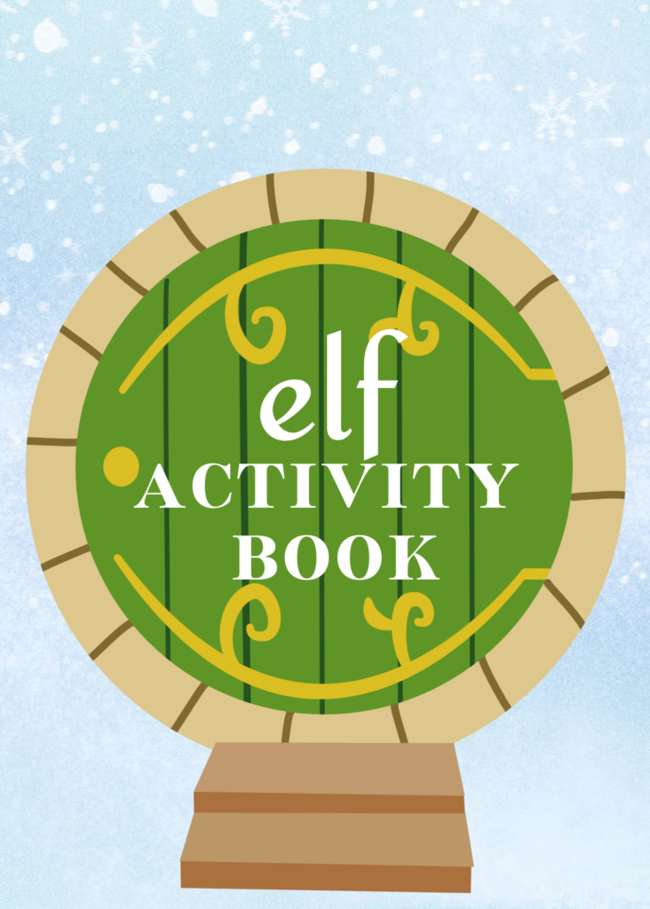 free printable elf movie night activity book 