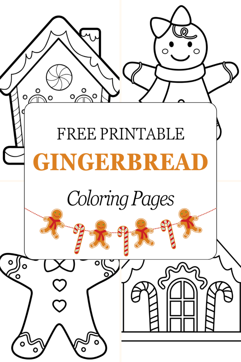 Gingerbread Christmas Coloring Pages - Free Printables | Mom on the Side