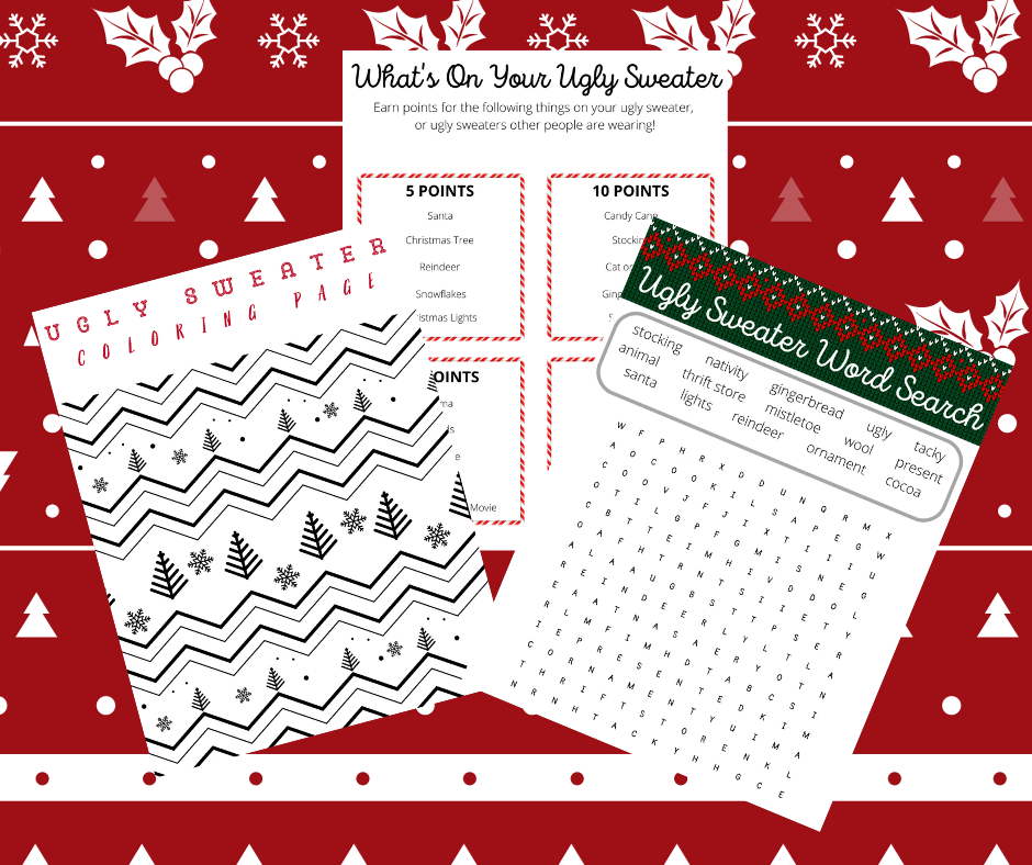 Ugly Sweater Activity Book - Free Printable | Mom on the Side