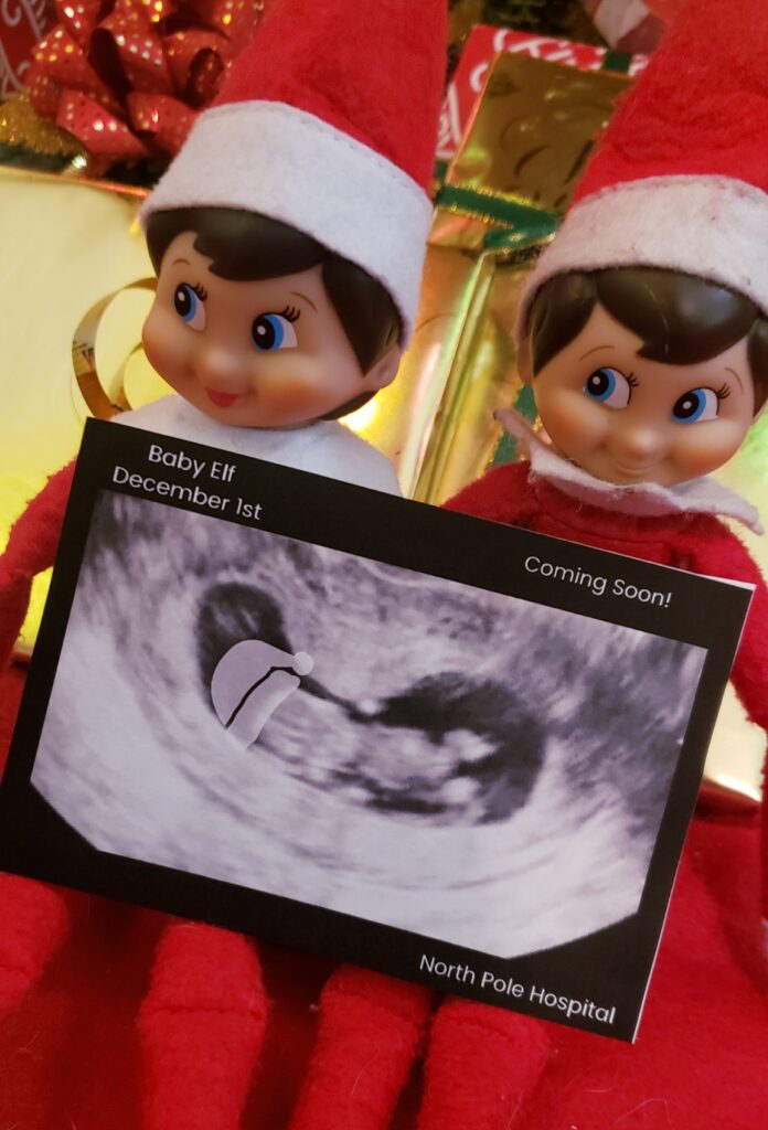 elf on the shelf baby ideas - free printable ultrasound photo 