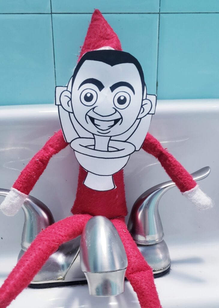 elf on the shelf ideas 2024 - skibbidy toilet